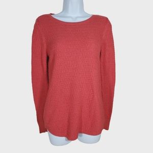Loft 100% cotton knit longsleeve sweater